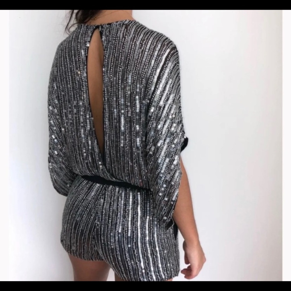 Parker Metallic Kimora Sequin Romper